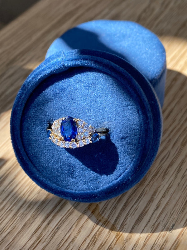 Custom Anniversary Ring - The Story of a Sapphire and Diamond Band