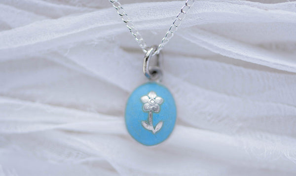 The Forget-Me-Not Flower Mourning Charm