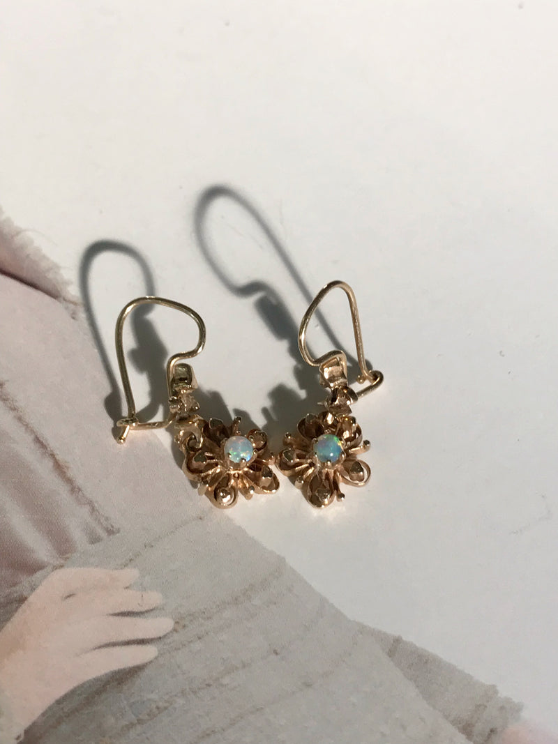 Victorian Revival Opal Earrings