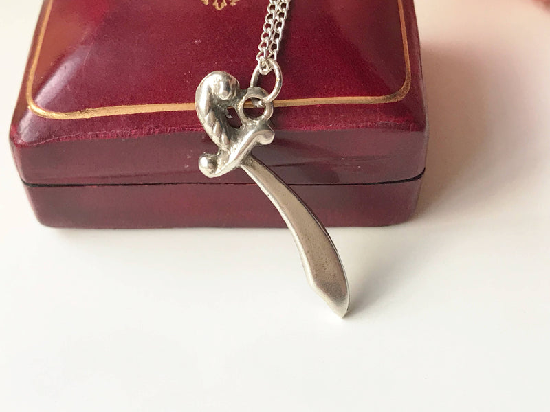 Vintage sword charm necklace | sterling silver vintage charm | gift for protection and strength | good luck charm | protective talisman