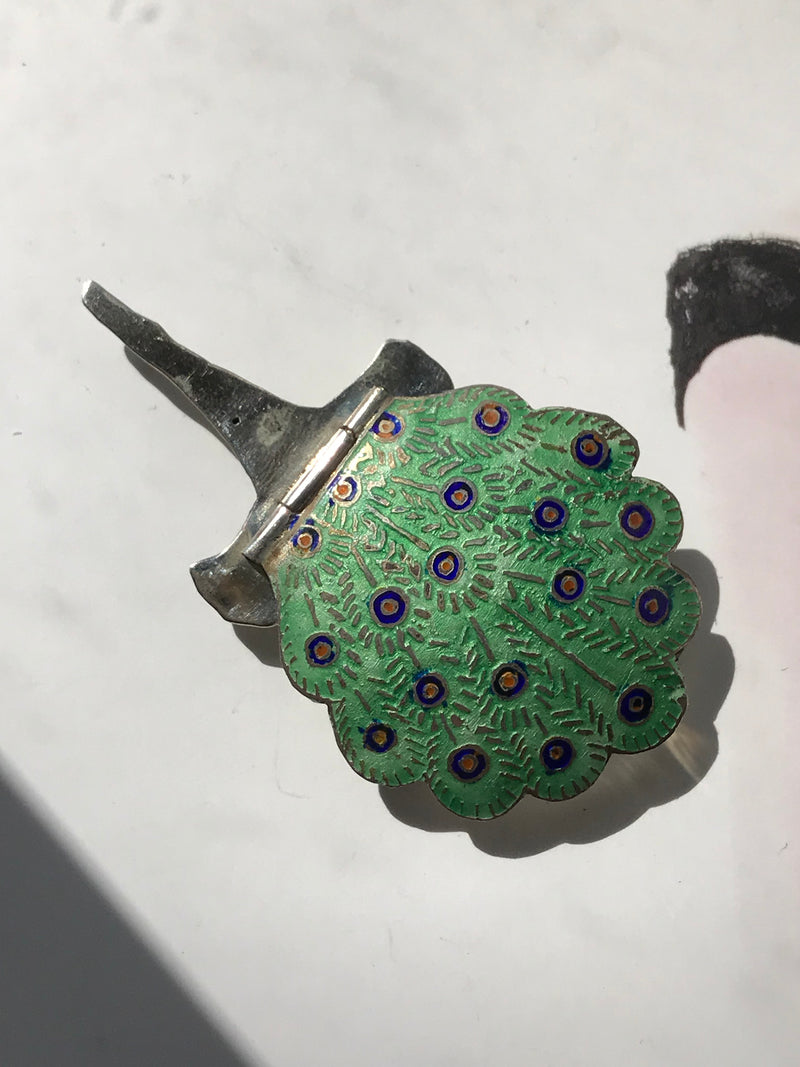 Vintage Siam Peacock Pin