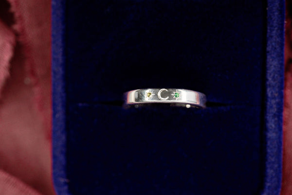 Custom Birthstone Ring for a Mother or Father - I Love You to the Moon and Back