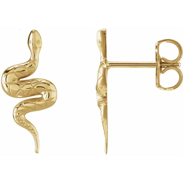 Snake drop earrings