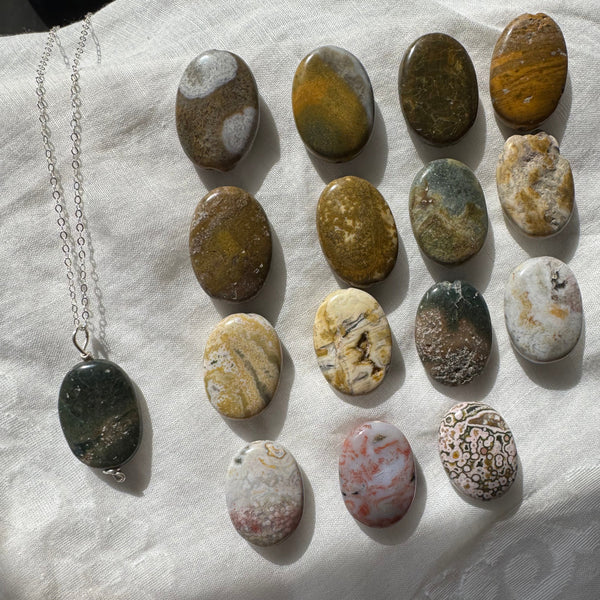Handcrafted custom stone necklace