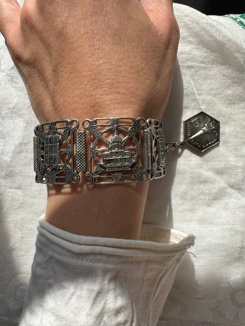 Antique Paris Tour Eiffel Souvenir Bracelet