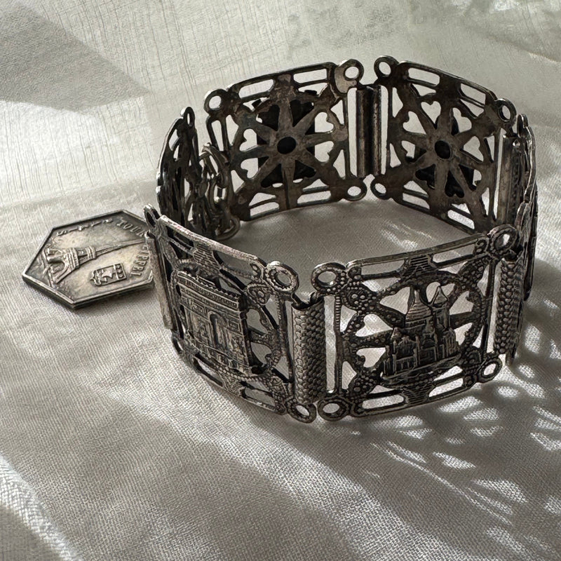 Antique Paris Tour Eiffel Souvenir Bracelet