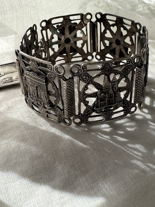 Antique Paris Tour Eiffel Souvenir Bracelet