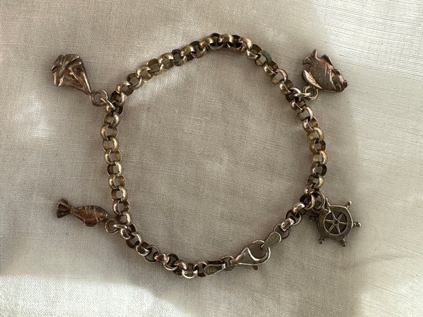 Sea Themed Italian Made Bracelet in Sterling Silver