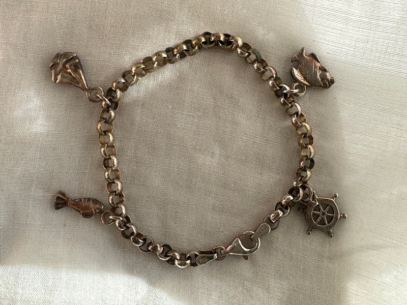 Sea Themed Italian Made Bracelet in Sterling Silver