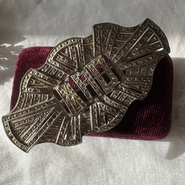 1940's MAD Vintage Monogram Pin with Marcasite