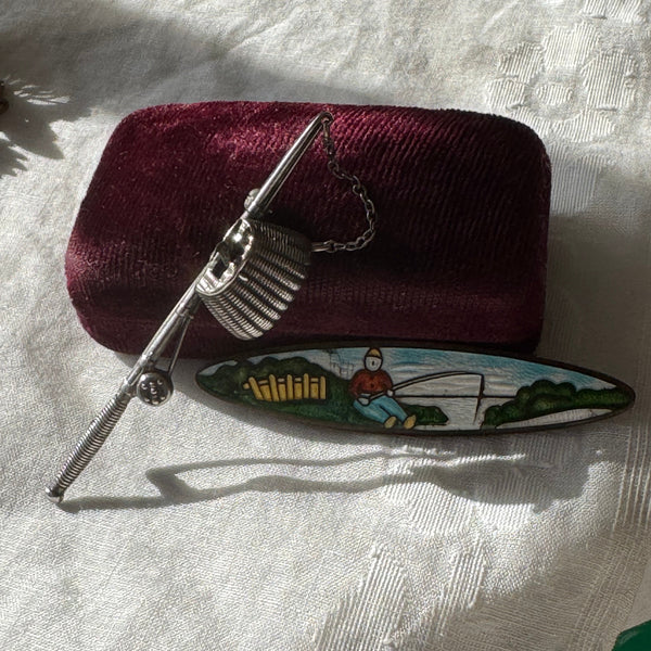 Fishing Themed Vintage Pins