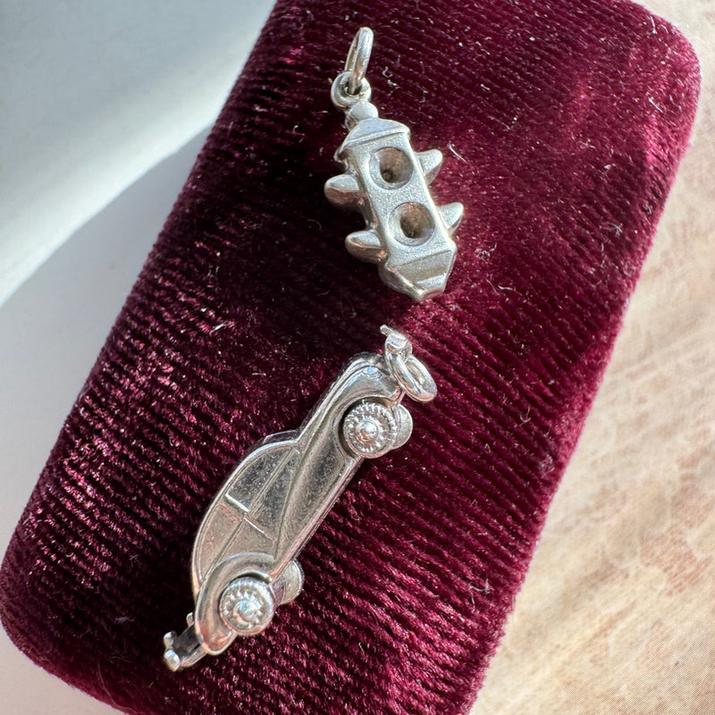 Transportation Themed Vintage Charms - Car, Stoplight