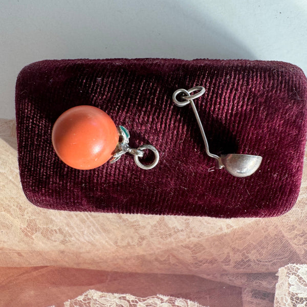 Food Themed Vintage Charms - Orange, Ladle