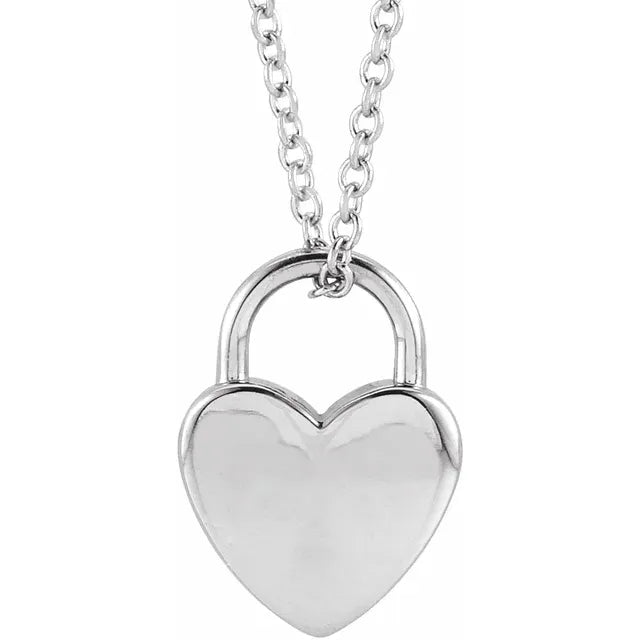 Love Lock Heart Shaped Tiny Engraveable Padlock Charm