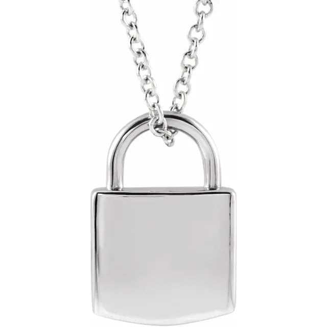 Love Lock Classic Shaped Engraveable Tiny Padlock Charm