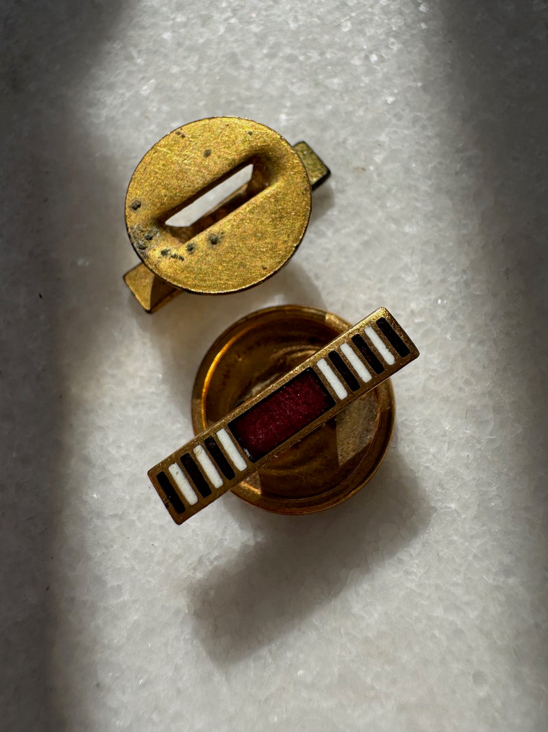 Vintage Cufflinks - Zodiac, Intaglio, Enamel, Lapis Lazuli