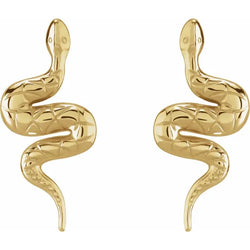 Snake drop earrings