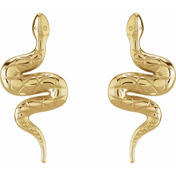 Snake drop earrings