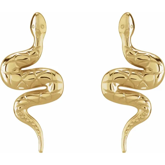 Snake drop earrings