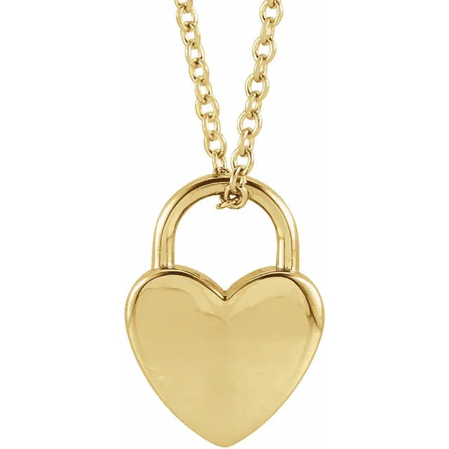 Love Lock Heart Shaped Tiny Engraveable Padlock Charm