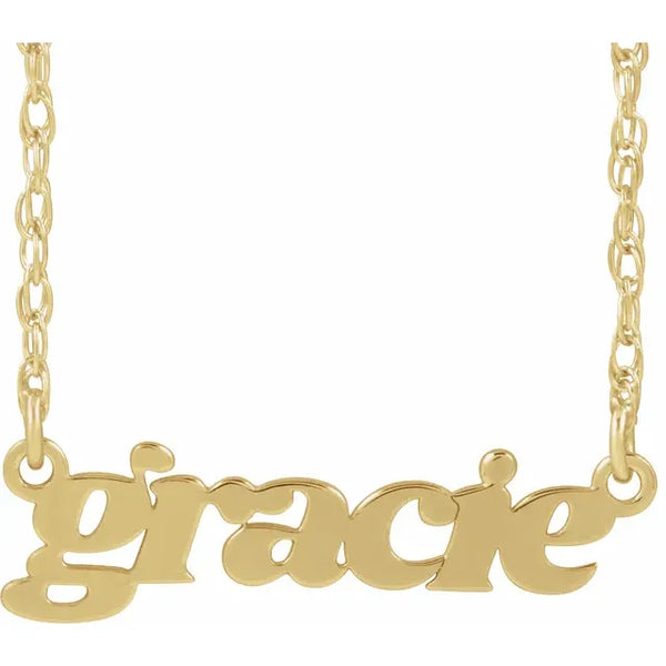 Retro Nameplate Necklace