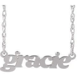 Retro Nameplate Necklace