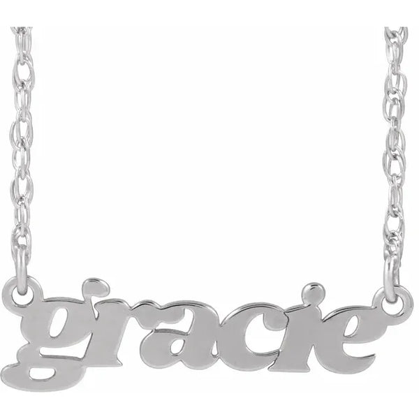 Retro Nameplate Necklace