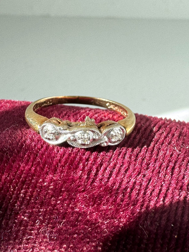 Midcentury Matching Wedding Ring Set