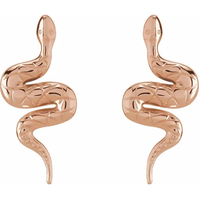 Snake drop earrings