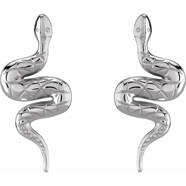 Snake drop earrings