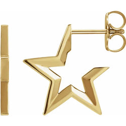 Rockstar huggie star earrings