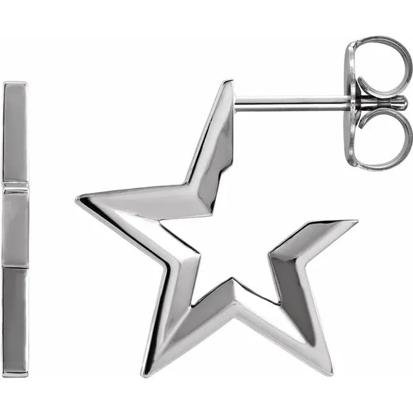 Rockstar huggie star earrings