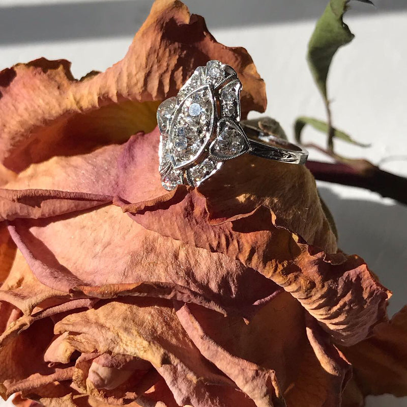Art deco discount antique engagement rings