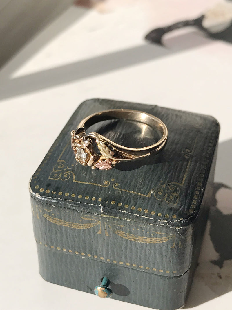 Black Hills Gold Diamond Grapevine Ring