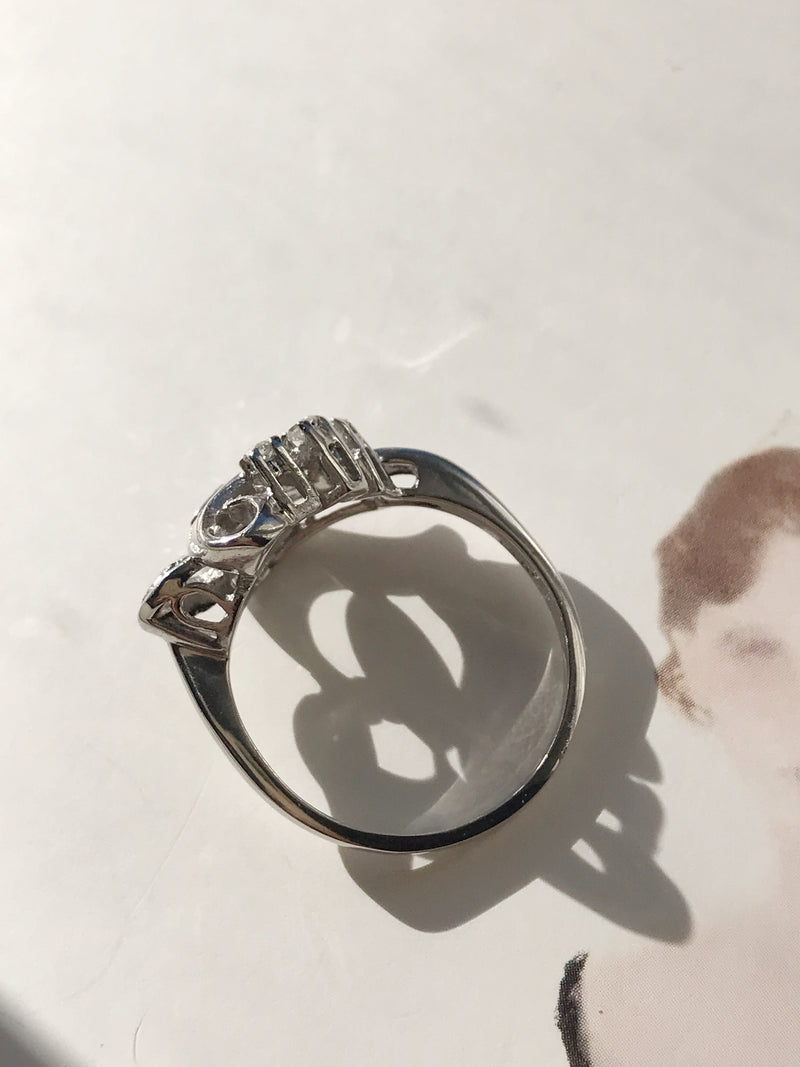 Deco Style Diamond Eye Ring