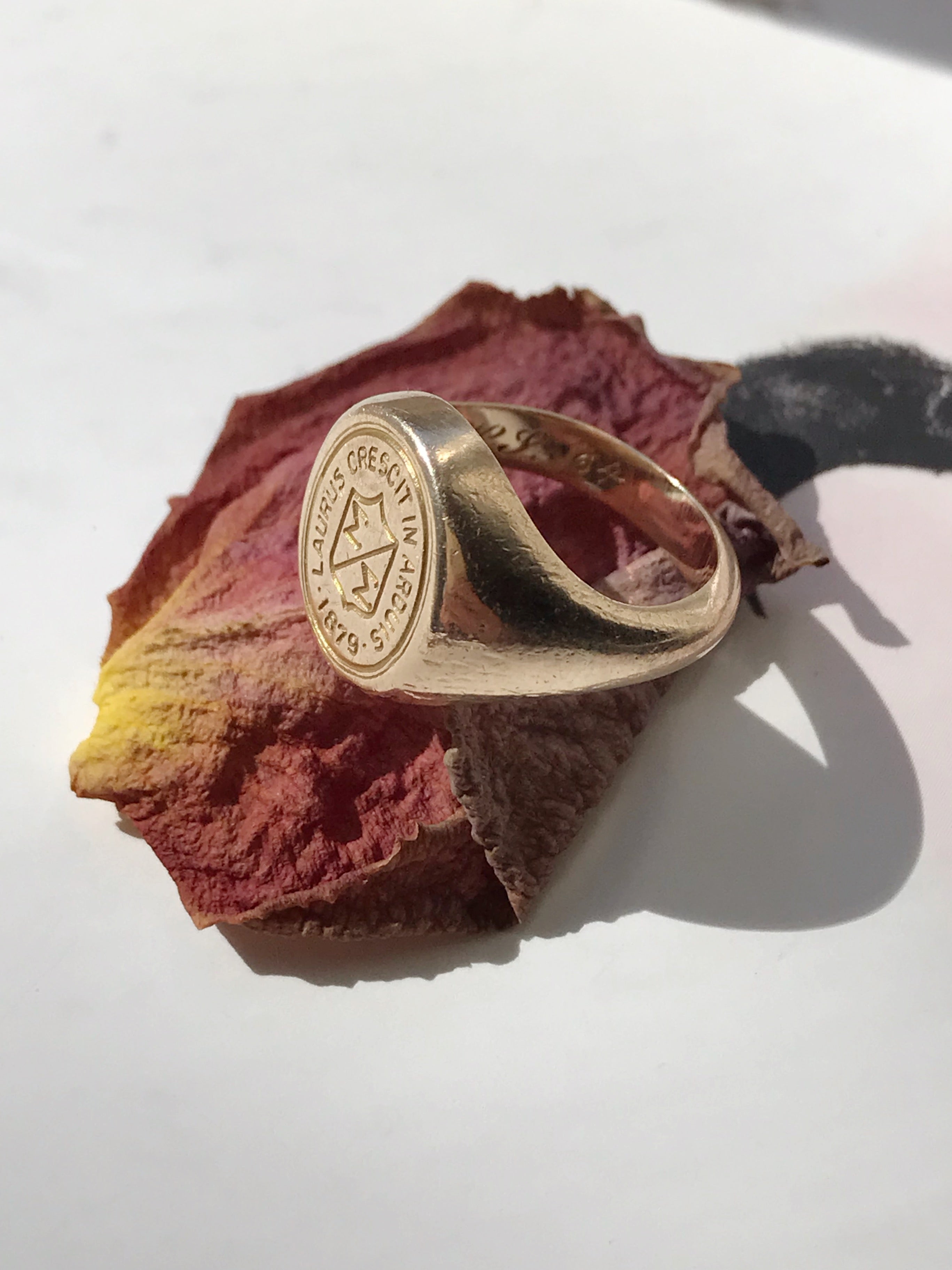 Chestnut Hill College 1960's Gold Ring Stacey Fay Designs