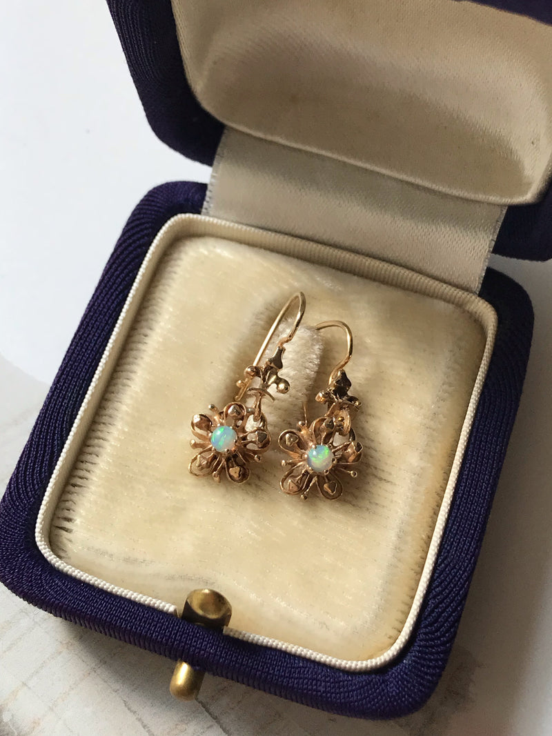 Victorian Revival Opal Earrings