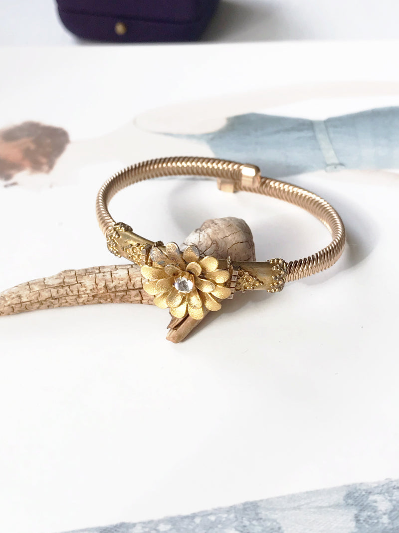 Victorian Gold Filled Flower Bracelet