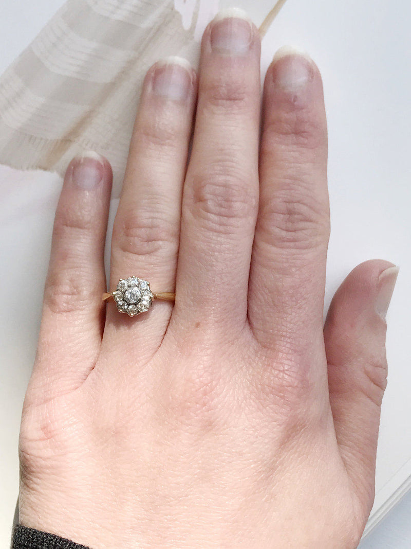 New! 14K Petite Diamond Cluster Ring – Cape Cod Jewelers