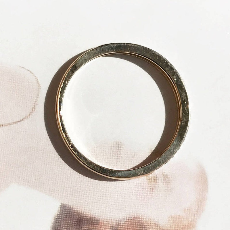 Vintage 1950's Diamond Wedding Band Ring | thin classic band | 20 stones .1 CTW 14k gold | Bridal wedding ring | diamond stack ring | size 9