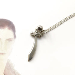 Vintage sword charm necklace | sterling silver vintage charm | gift for protection and strength | good luck charm | protective talisman
