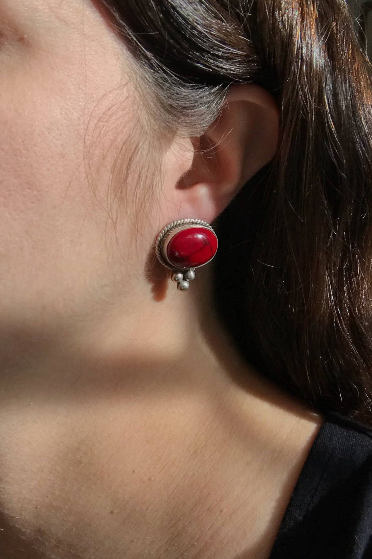 Red Jasper hot Handmade Oval Red Jasper Earrings