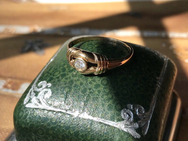 Overlap Diamond Promise Ring